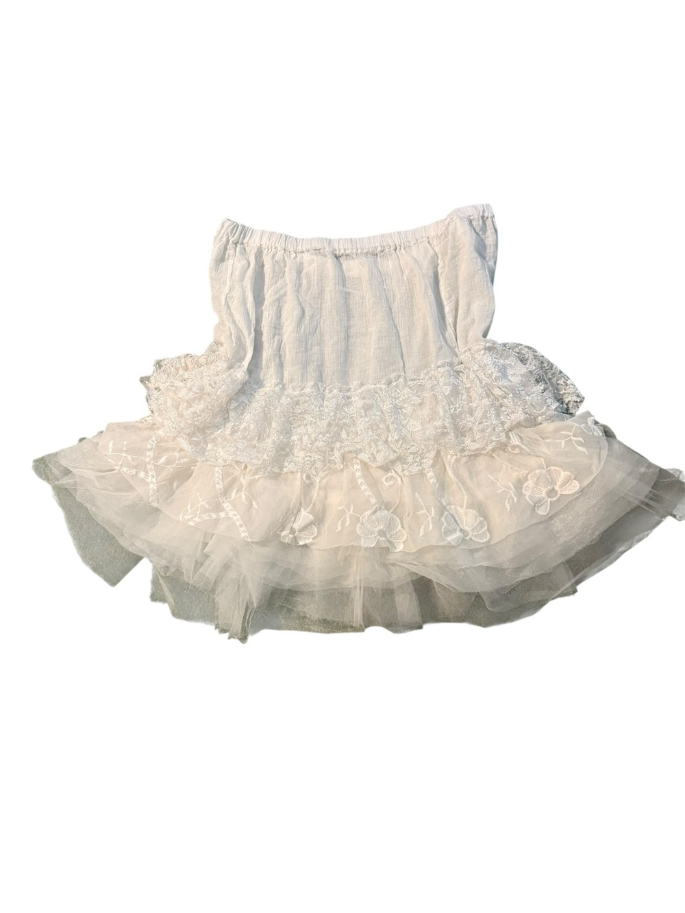 White vintage, cottagecore skirt, X LARGE - Picture 3 of 8
